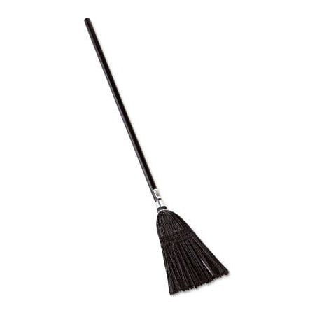 Rubbermaid Commercial Rubbermaid Pro Synthetic-Fill Angle Broom, Lacquered Pine Handle, Black - FG253600BLA